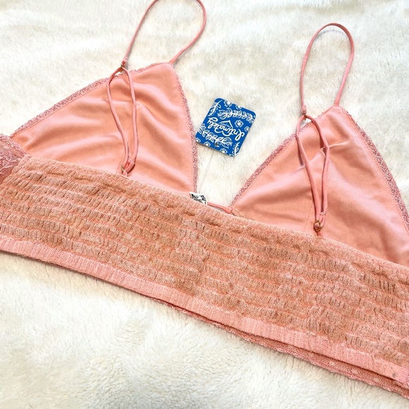 New FREE PEOPLE Elsie Embroidered Plunge Bralette - Picture 9 of 15